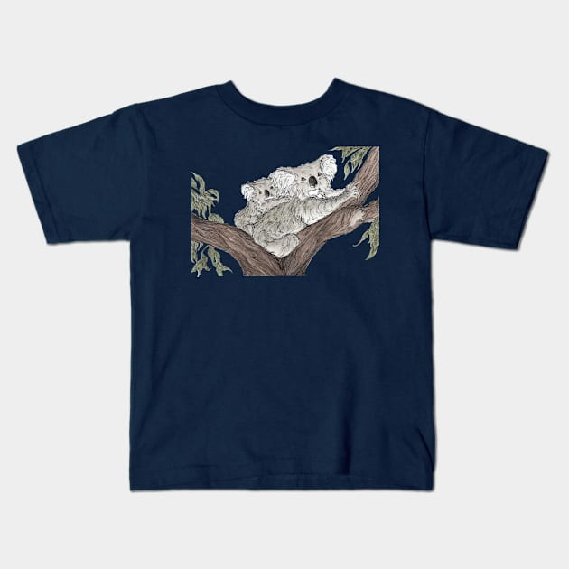 Cute Koalas in Tree Kids T-Shirt by AussieLogic